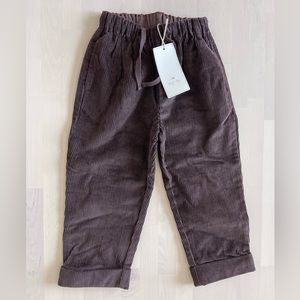 Konges Slojd corduroy trousers. Dark brown. Size 4. BNWT.